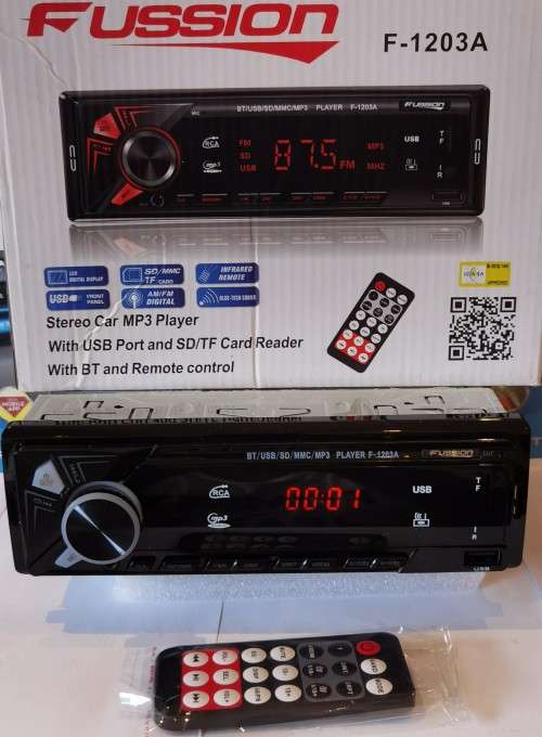 Fussion Single Din USB/SD/Bluetooth Car Radio