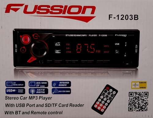 Fussion Single Din USB/SD/Bluetooth Car Radio