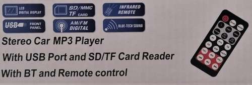 Fussion Single Din USB/SD/Bluetooth Car Radio