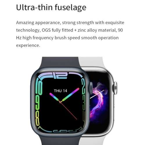 Watch 8 Max Black Strap Smartwatch BT Calling NFC Call Logs