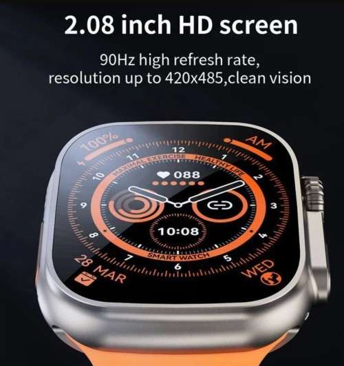LM39 Ultra SMART Watch with fitness tracker 4 Strap Colors