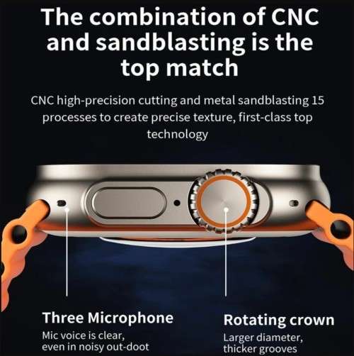 LM39 Ultra SMART Watch with fitness tracker 4 Strap Colors