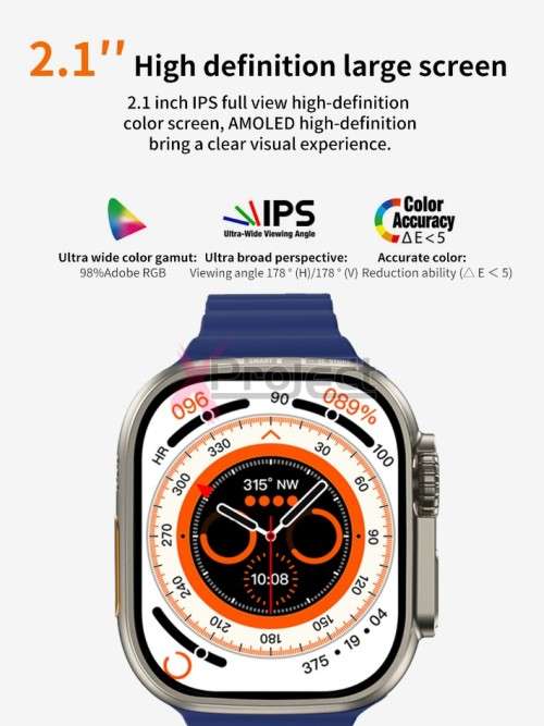 Z77 Ultra AMOLED Smart Watch Heart Rate Blood Press Bluetooth Call Watch Wireless Charging GPS