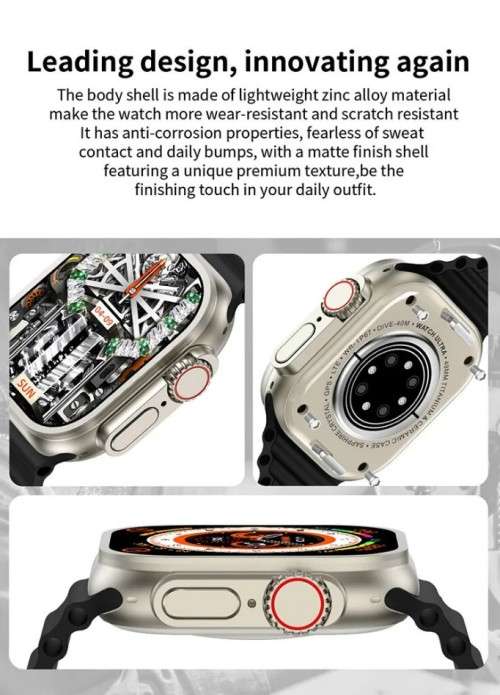 Z77 Ultra AMOLED Smart Watch Heart Rate Blood Press Bluetooth Call Watch Wireless Charging GPS