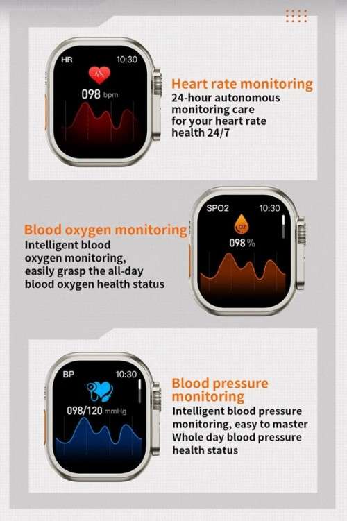 Z77 Ultra AMOLED Smart Watch Heart Rate Blood Press Bluetooth Call Watch Wireless Charging GPS