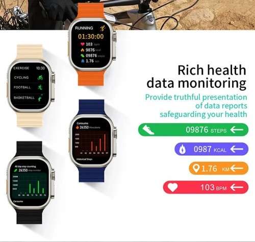 Z77 Ultra AMOLED Smart Watch Heart Rate Blood Press Bluetooth Call Watch Wireless Charging GPS