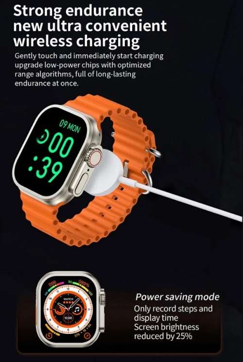 Z77 Ultra AMOLED Smart Watch Heart Rate Blood Press Bluetooth Call Watch Wireless Charging GPS