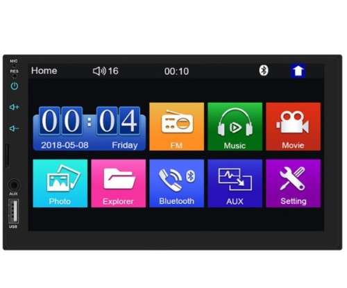 SOAK 7023D   7 Inch TFT FHD Touchscreen Radio. Mp3. Mp4. Mp5 Bluetooth 7LED Backlights 60w x 4