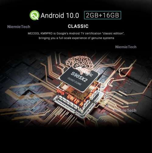 2023 Revision  Mecool Km9 Pro GOOGLE CERTIFIED TV Box 2GB Ram 16GB 5GHZ Wi-Fi Chip