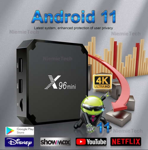 X96 Mini 4K Android TV Box 64GB Rom and 4GB Ram