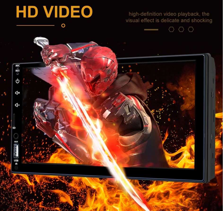 SOAK 7023D   7 Inch TFT FHD Touchscreen Radio. Mp3. Mp4. Mp5 Bluetooth 7LED Backlights 60w x 4