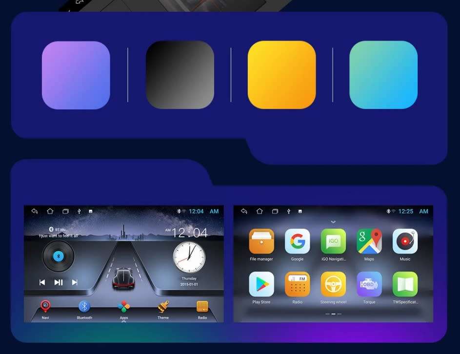 64GB SOAK Android 13 Inch Touch Screen GPS Car Radio Google Maps Wifi, Designed VORDON in EU