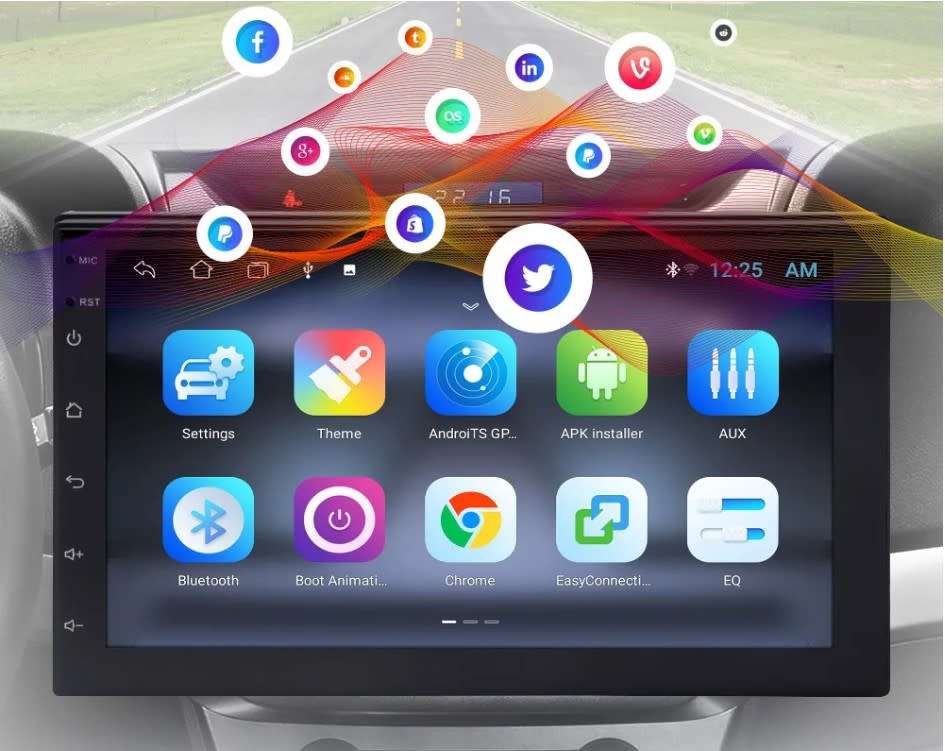 SOAK Android TS7`Touch Screen GPS Car Radio Google Maps Wifi 32GB Storage, Designed VORDON in EU