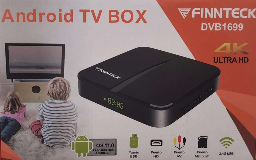 5G Finnteck Android Tv Box 4K 8GB. Local Apps Compatible