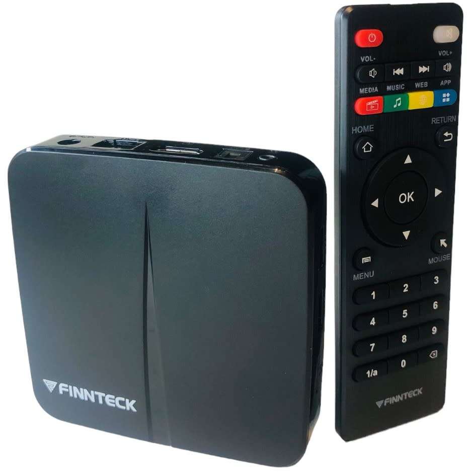5G Finnteck Android Tv Box 4K 8GB. Local Apps Compatible
