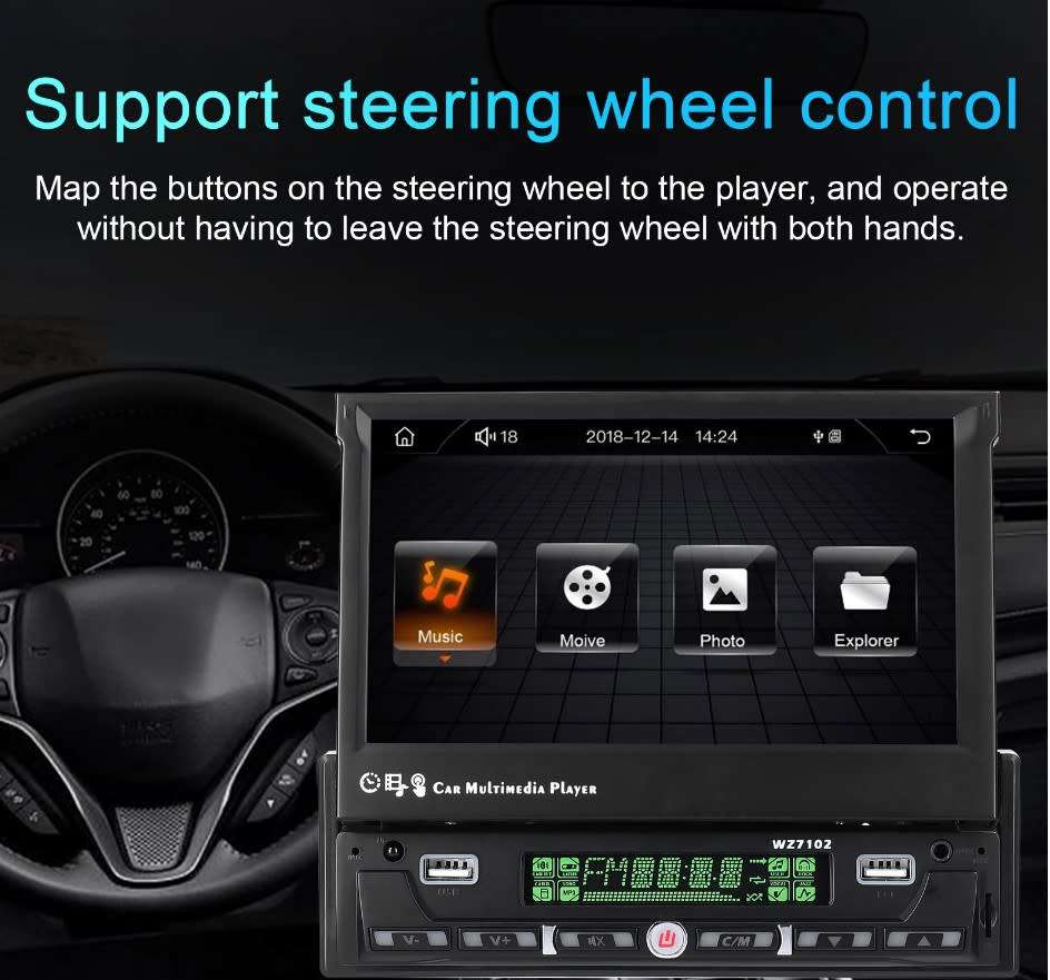 7 Inch Single BT Din BT MP5 Player with Touchscreen Car Stereo FM Radio android Mirror link