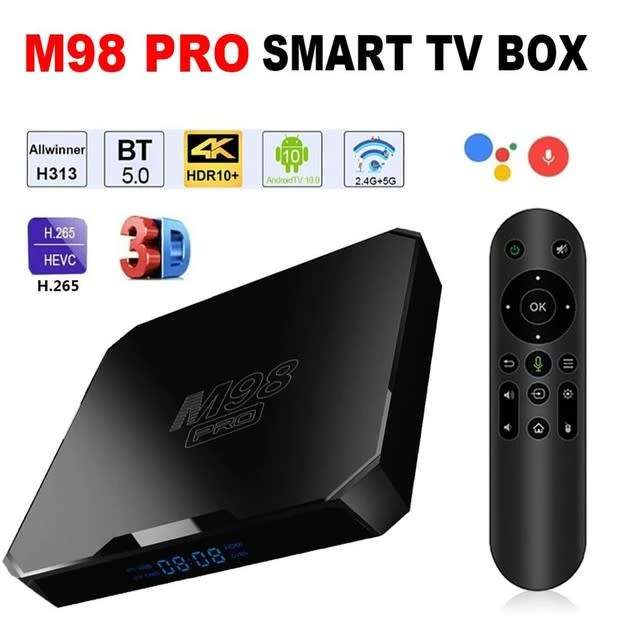 M98 PRO Android 10.0 Smart TV BOX 2gb 16gb 4KHDR, Bluetooth 5.0