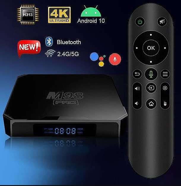 M98 PRO Android 10.0 Smart TV BOX 2gb 16gb 4KHDR, Bluetooth 5.0