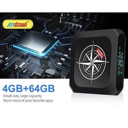 64GB Smart TV Box 8k Ultra HD Andowl TV90 Android 11 Smart TV 2.4G+5G WiFi Set Top Box