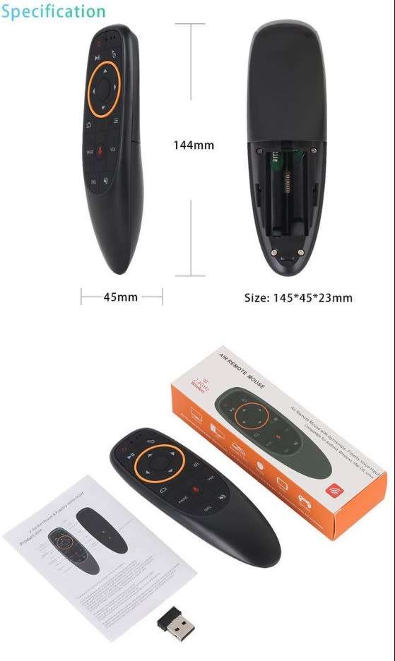 Voice & Air Mouse 2.4GHz Remote Control for Android Box / Smart TV / PC