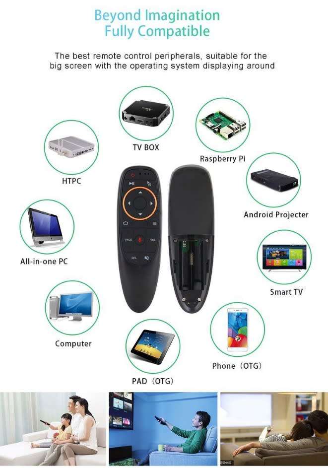 Voice & Air Mouse 2.4GHz Remote Control for Android Box / Smart TV / PC