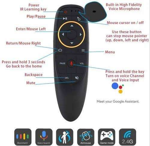 Voice & Air Mouse 2.4GHz Remote Control for Android Box / Smart TV / PC