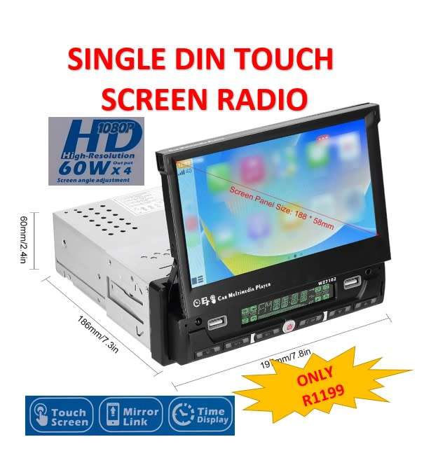 7 Inch Single BT Din BT MP5 Player with Touchscreen Car Stereo FM Radio android Mirror link