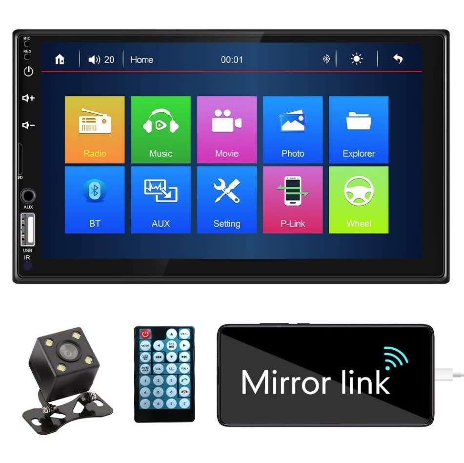 Mp5 Player 7023 Car Bluetooth Handsfree Reversing Rear View Multimedia Player 7 Inch Hd Screen 2Din