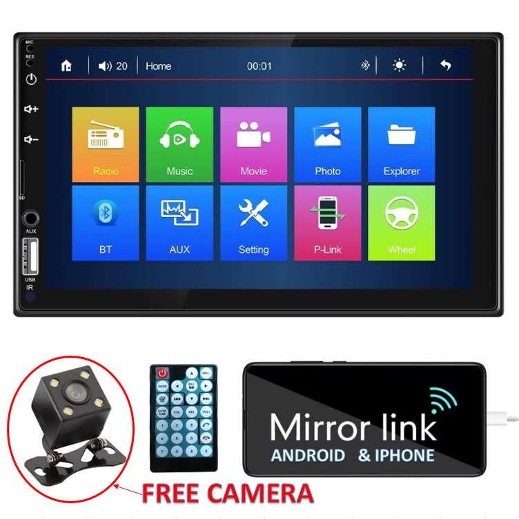 Mp5 Player 7023 Car Bluetooth Handsfree Reversing Rear View Multimedia Player 7 Inch Hd Screen 2Din