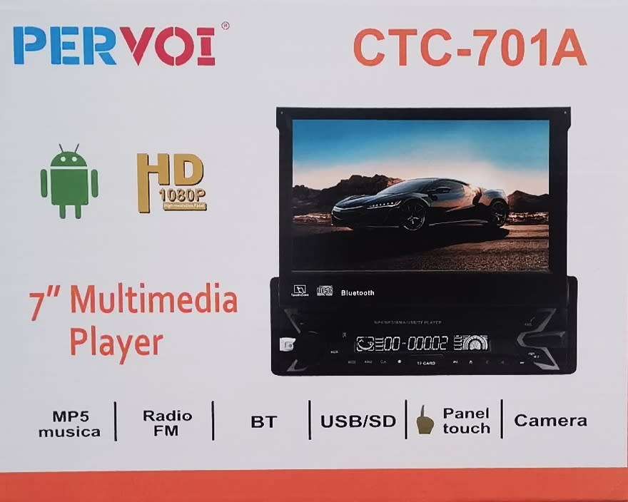 7 inch Single Din Car Stereo Flip Out Head Unit Android Apple CarPlay Touch Radio