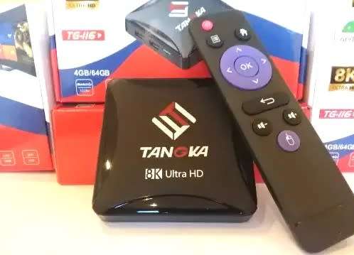 8K UHD Android TV BOX with 4GB Ram and 64GB storage.