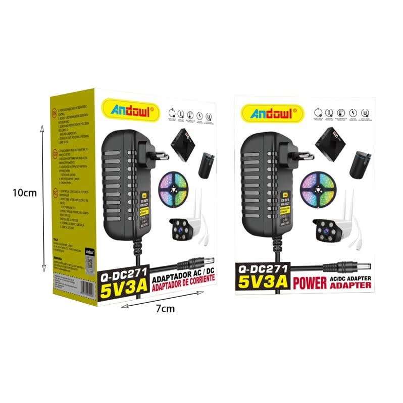 Andowl Universal Power Supply 5V3A Q-DC271  AC/DC Power Adapter