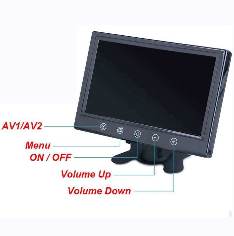 7 Inch 16:9 HD Pillow TFT LCD Color Screen Car Rearview Monitor CTC-591-7