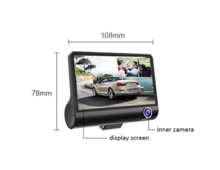 Ideal for Uber & Bolt drivers Wdr Dashcam 3 Camera Lens Video Car Dvr Full Hd 1080p Description