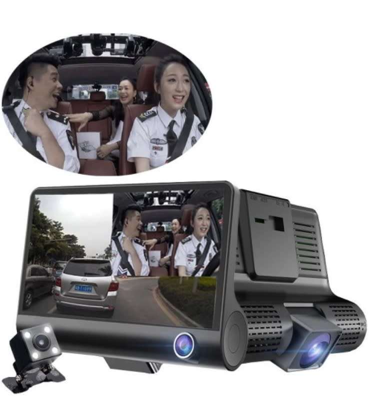 Ideal for Uber & Bolt drivers Wdr Dashcam 3 Camera Lens Video Car Dvr Full Hd 1080p Description