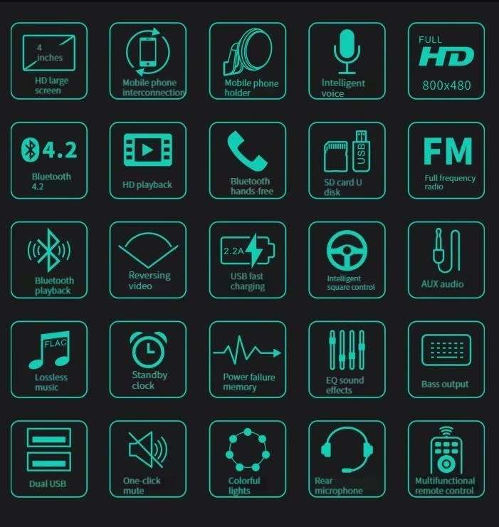 Yf-4053 HDP5 4.1 inch 1080p Single Din Radio Single Din Head unit