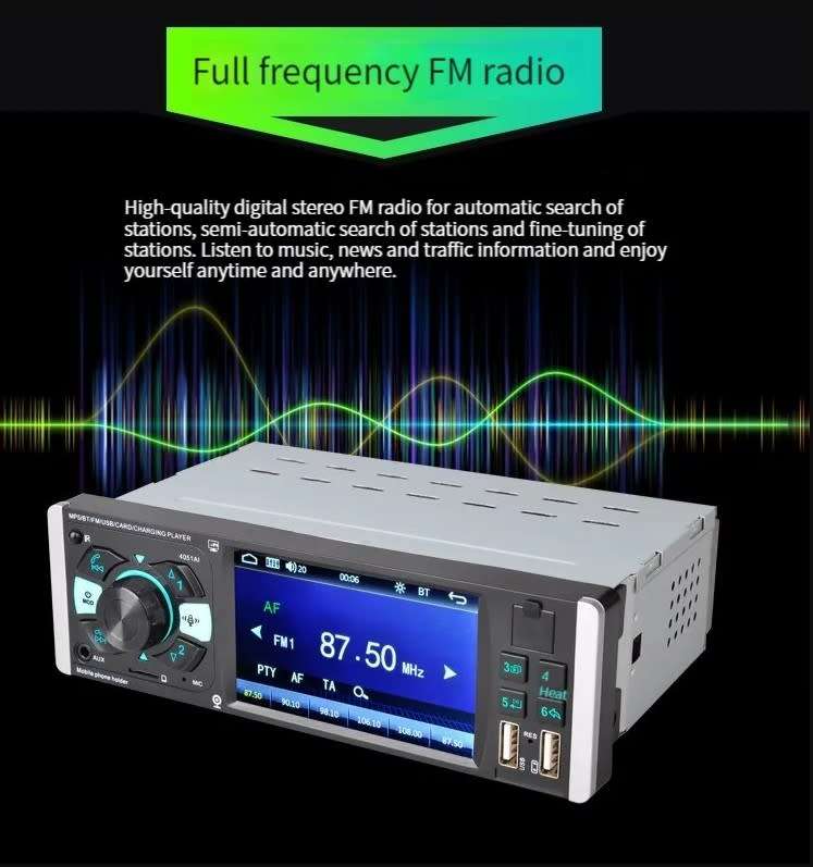 Yf-4053 HDP5 4.1 inch 1080p Single Din Radio Single Din Head unit