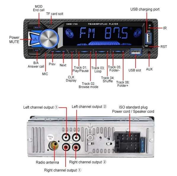Blackspider BSM1190BT Media Player with Bluetooth 65w x 4