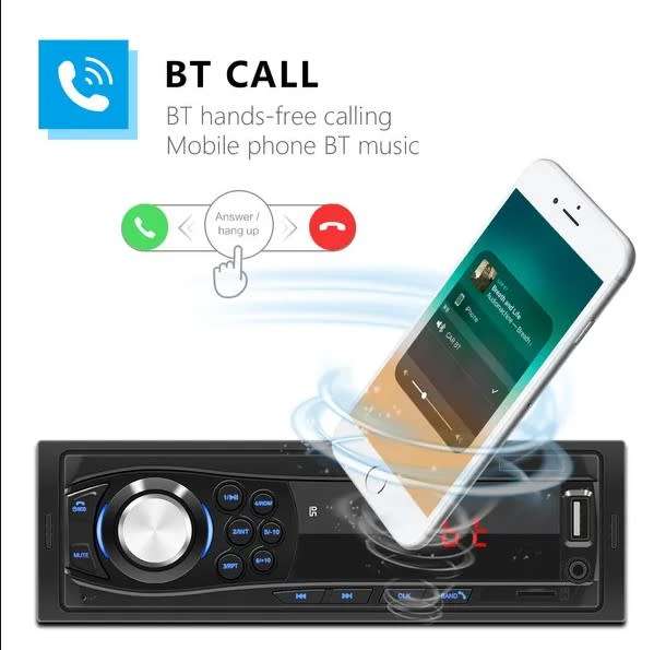 Fussion 1DIN car Radios Stereo Remote Control Digital Bluetooth Audio Music Stereo 12V Car Radio Mp3