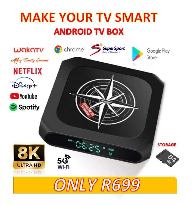 64GB Smart TV Box 8k Ultra HD Andowl TV90 Android 11 Smart TV 2.4G+5G WiFi Set Top Box