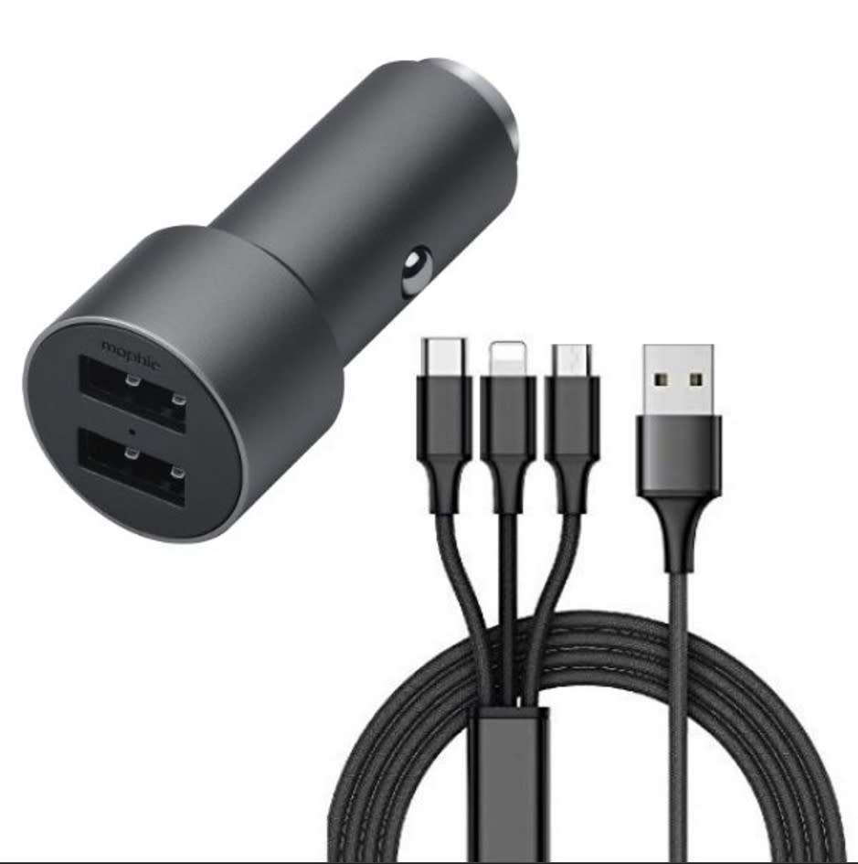 Olesson Car Charger with 3-in-1 Charging Cable
