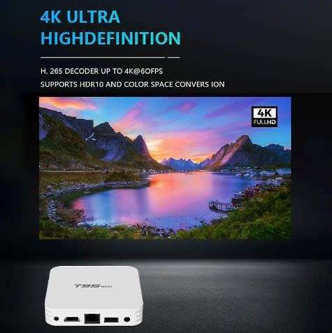 T95 Mini Smart Tv Box Android  10.0 4K HDR  Allwiner Quad Core CPU 16GB