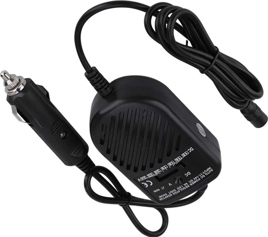 Universal Laptop ,80W DC Car Charger, DC Adapter 15-24V Adjustable Multifunction Power Supply