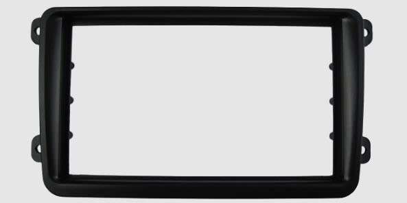 VW Golf 5, 6, Polo, Jetta, Passat, Amarok, Caravelle, Caddy, Tiguan Double Din Trimplate with Pocket