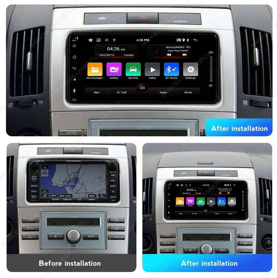 UltraSonic 4 Core Toyota Plug & Play 4GB Ram Android 13 Radio,  Touch Screen GPS  Google Maps