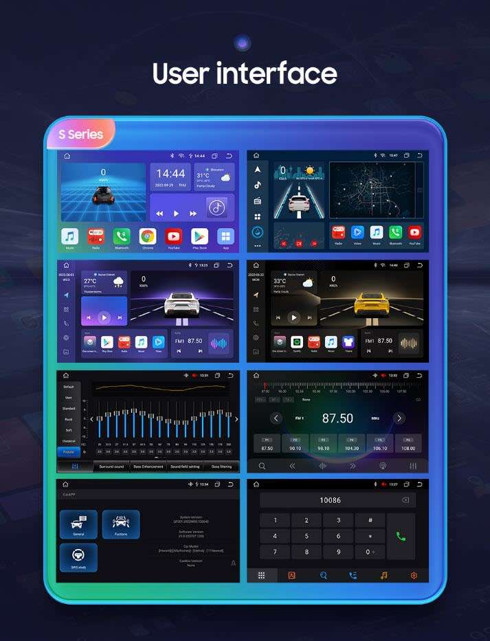 UltraSonic 4 Core Toyota Plug & Play 4GB Ram Android 13 Radio,  Touch Screen GPS  Google Maps