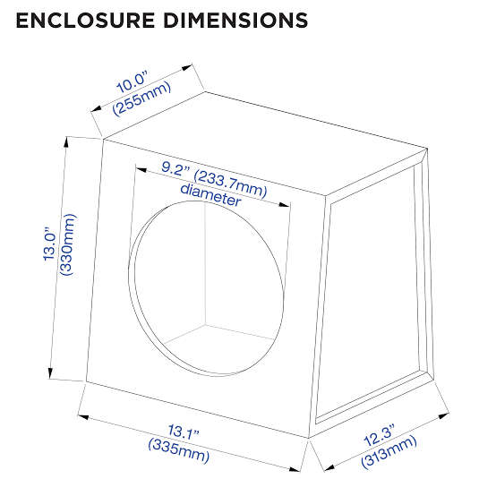 10Inch Single Subwoofer Enclosure
