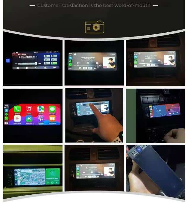 NavFly 5.8inch FHD Wireless  Carplay & Android Auto MP5 Radio Touch screen Single Din