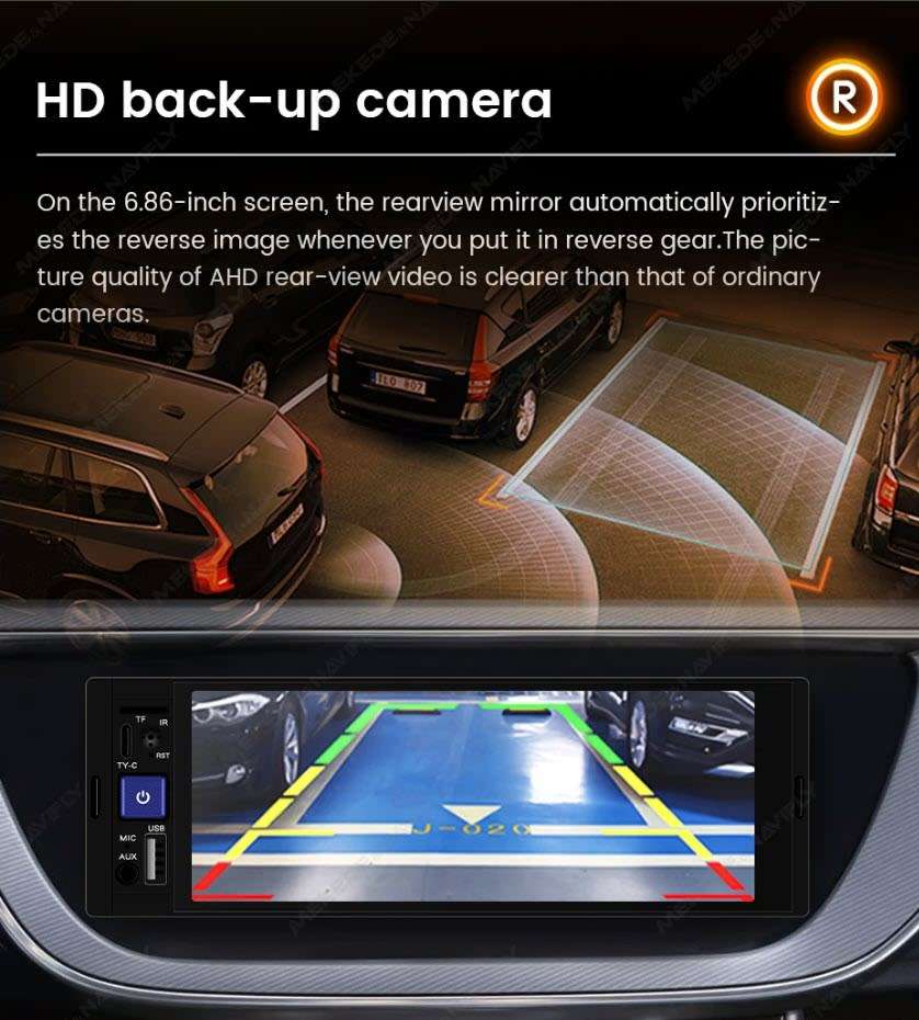 NavFly 5.8inch FHD Wireless  Carplay & Android Auto MP5 Radio Touch screen Single Din