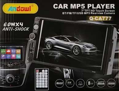 ANDOWL Q-CA777 7 Inch Double Din In-Dash MP5 Car Radio With Hands Free Phone Function and icast